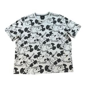 Disney Artist Series Shirt Mens XL White Black Mickey Mouse Deborah Salles